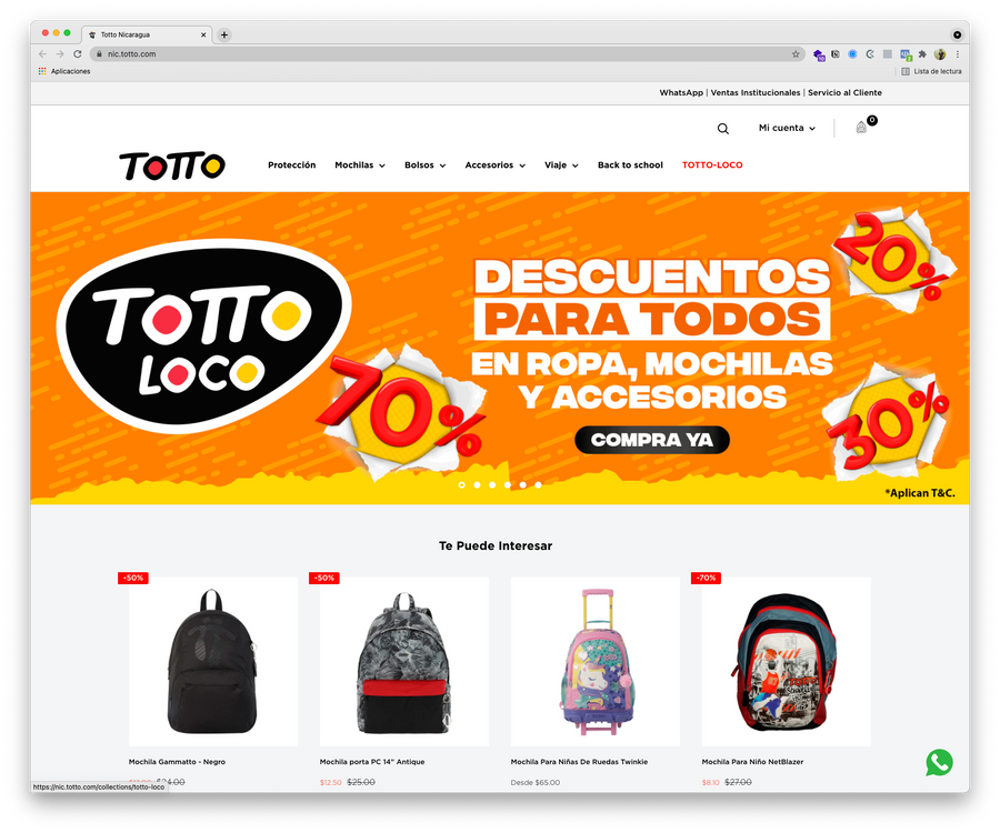 Tiendas en Línea | Totto